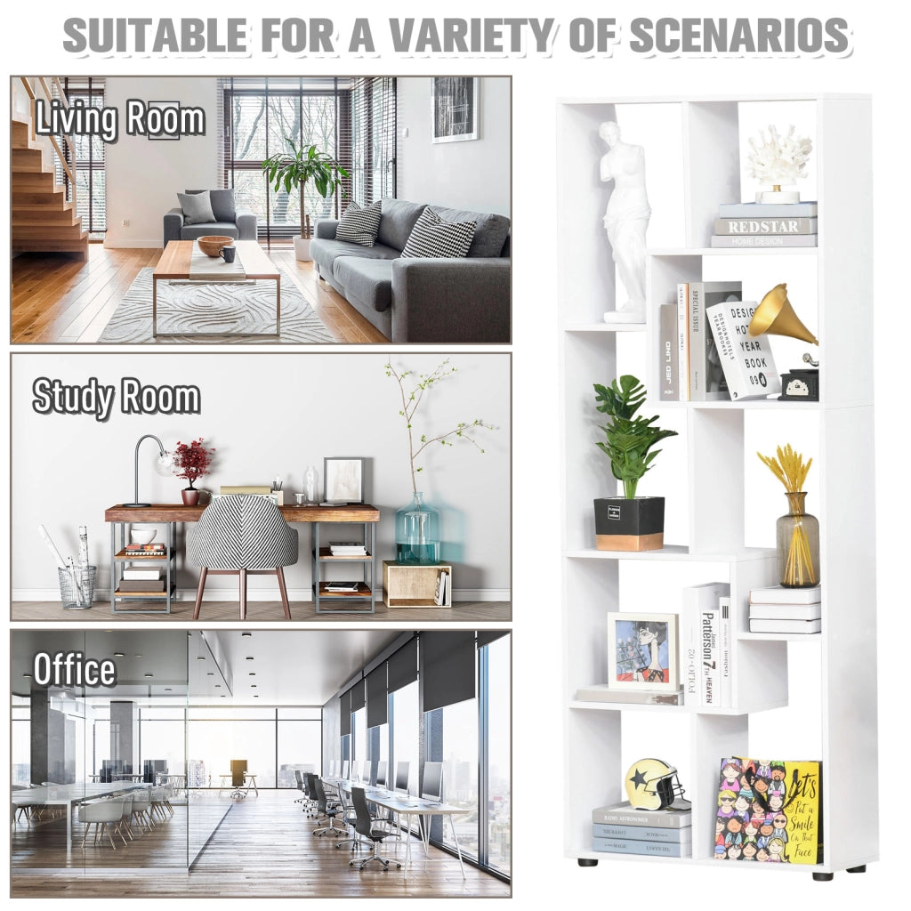 Libreria Design Moderno ¨C Minimal ¨C Bianco 70x24x178 cm