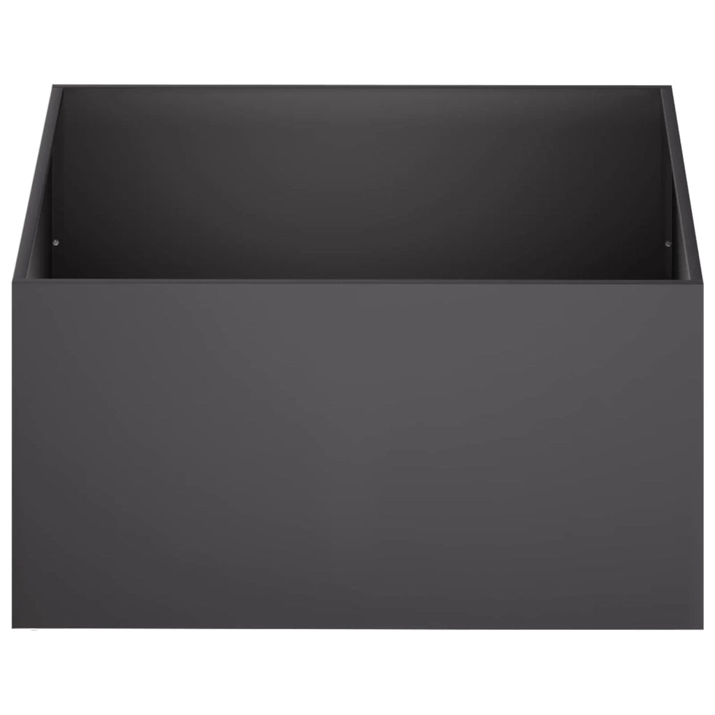 Vaso da giardino 2 pz Nero 80 x 80 x 40 cm 8005107