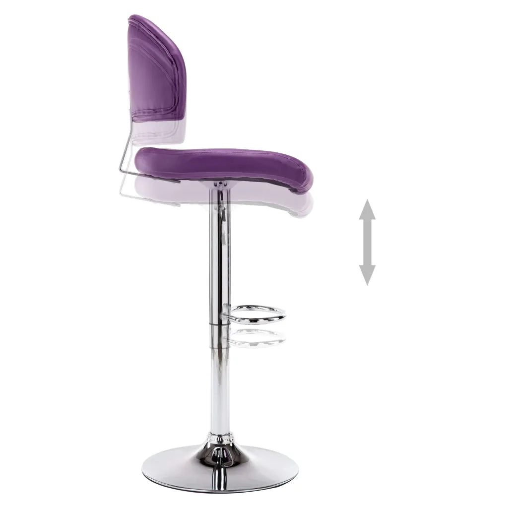 Sgabelli da Bar 2 pz Viola in Similpelle 249664