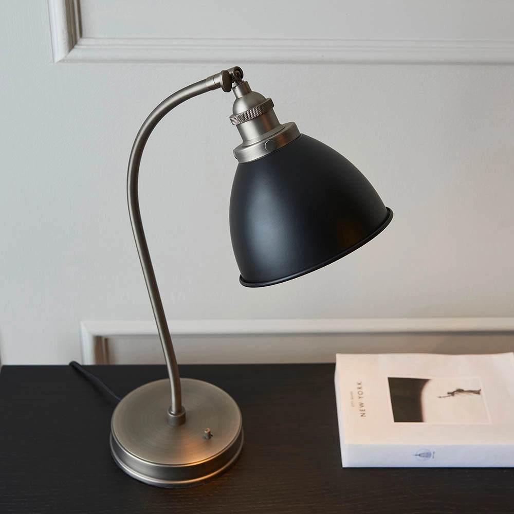 Lampada da scrivania vintage nera E14 Endon Franklin