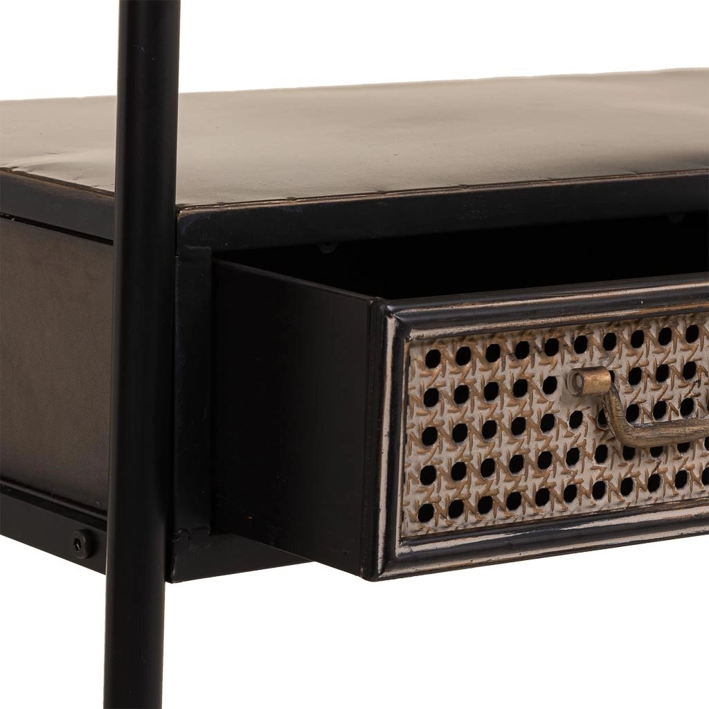 Mobile da ingresso in metallo marrone 122x42x80h