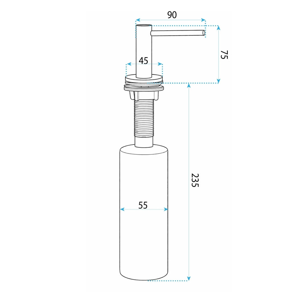Dispenser Lavello Sapone Rea Erogatore Dex Brush Copper