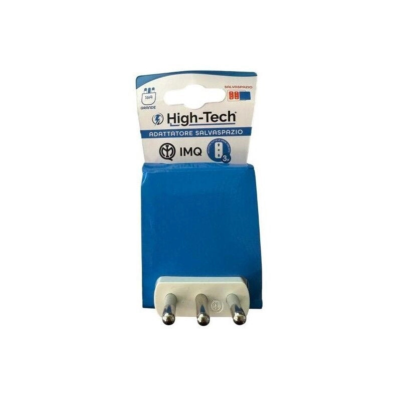 HIGH-TECH ADATTATORE SALVASPAZIO 3 USCITE BIPASSO 16A 2P+T BIANCO MATERIALE ELETTRICO