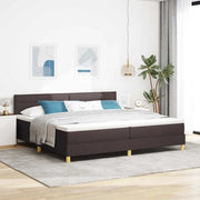 Letto a molle con cuscino Marrone Scuro 200 x 200 cm Tessuto 3338870