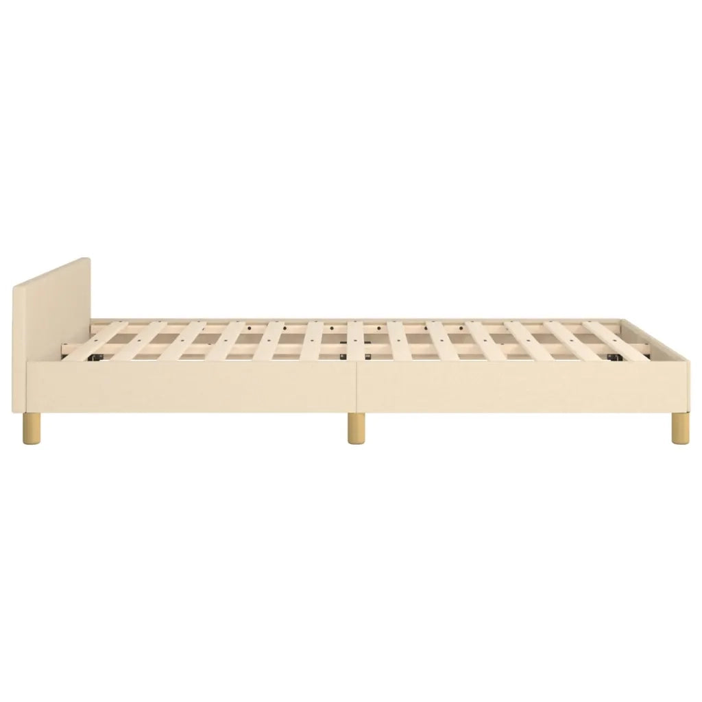 Letto matrimoniale | Letto per adulti | Giroletto senza Materasso Crema 120x200 cm Tessuto