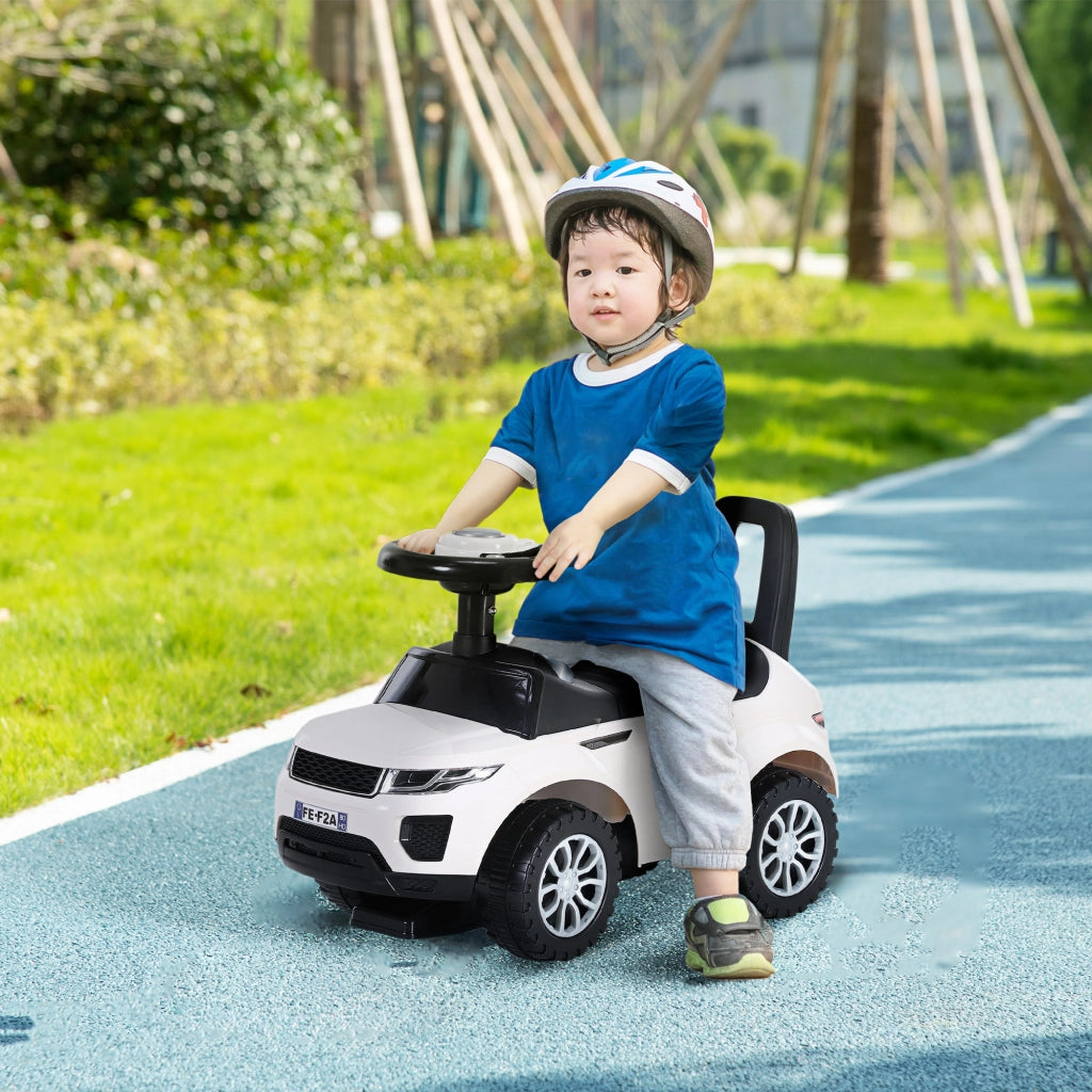 Macchina Cavalcabile per Bambini ¨C Minimal ¨C Bianco con Vano Contenitore
