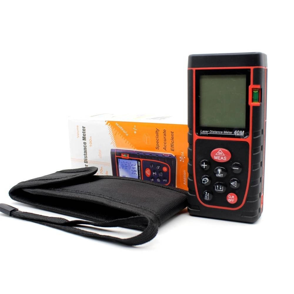Trade Shop - Misuratore Metro Digitale Laser 50mt Distanza Livelli Misura Display Lcd Ut390h -