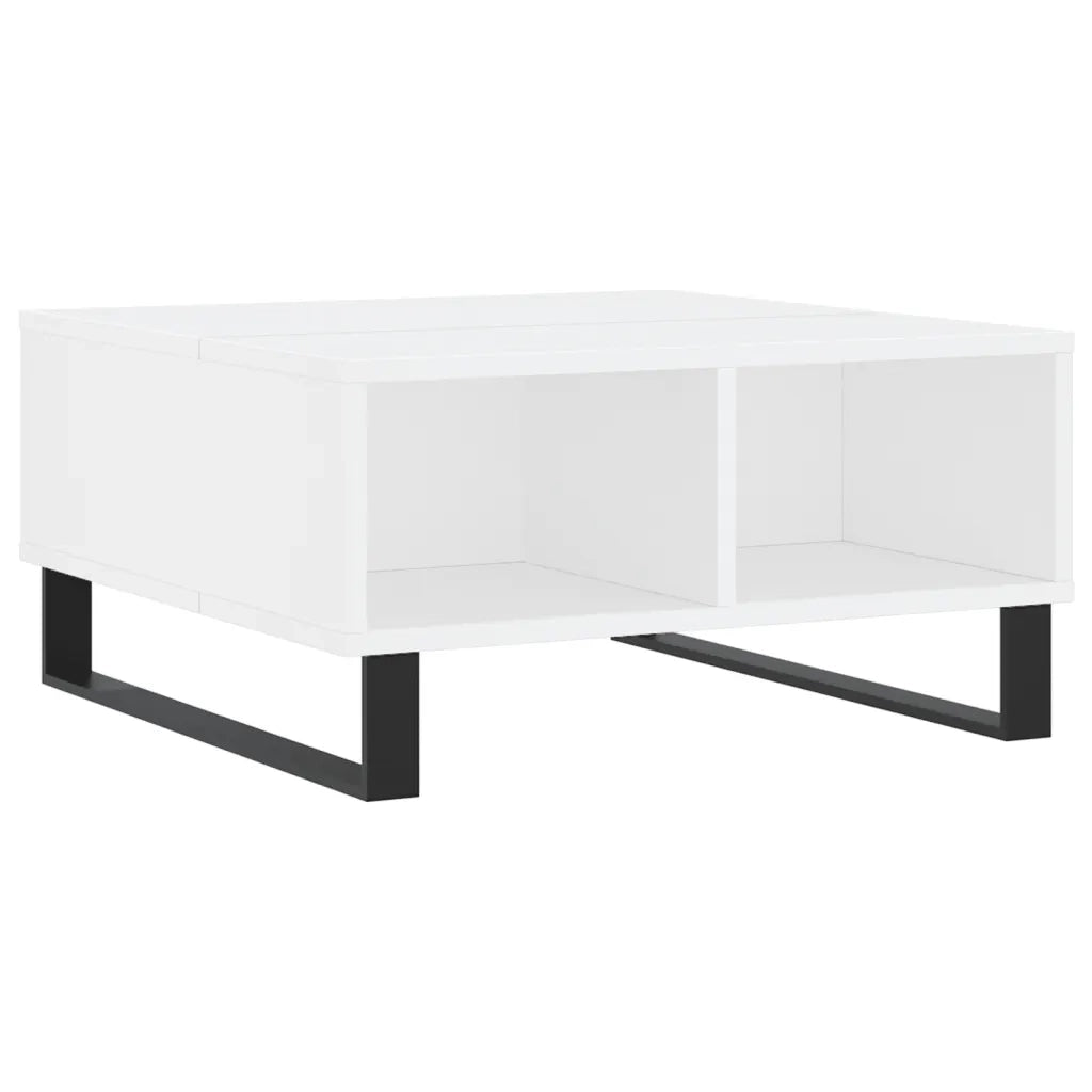 Tavolino da salotto | Tavolino da caff¨¨ | Tavolino da Soggiorno Bianco 60x60x30 cm in Legno Multistrato