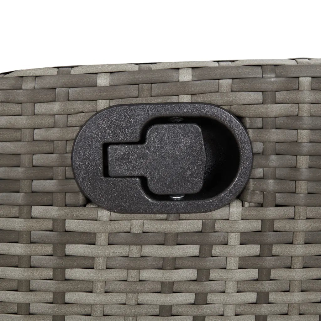 Set da Pranzo da Giardino 5 pz con Cuscini in Polyrattan Grigio 3212241
