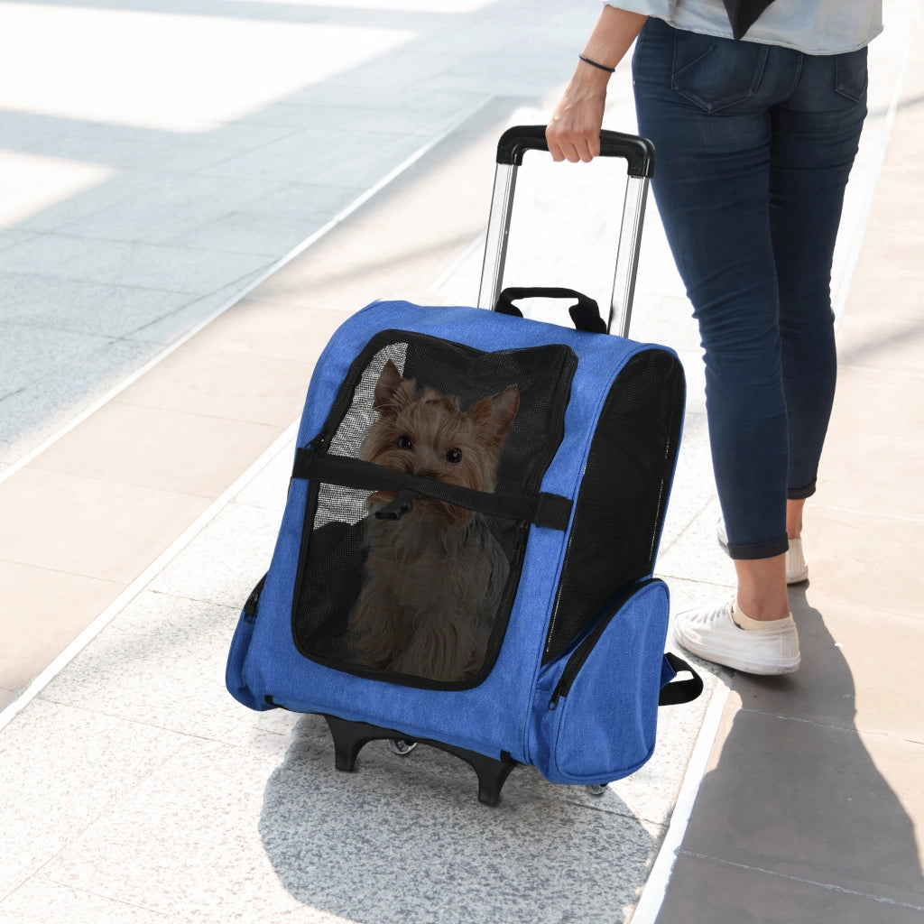 Trasportino per Cani e Gatti con Maniglia ¨C Minimal ¨C Blu 42x25x55cm
