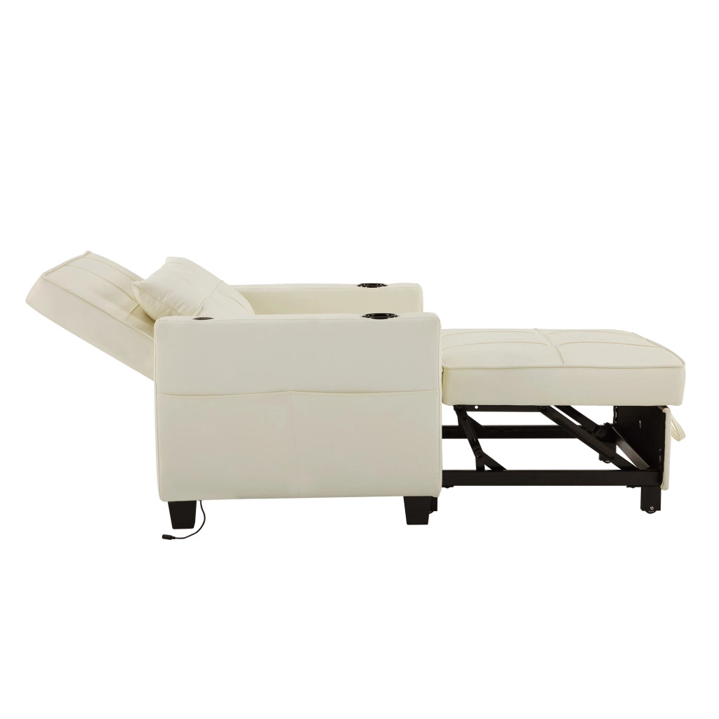 Sofa letto estraibile 3 in 1 - Zephmum- Con porta bevande e USB