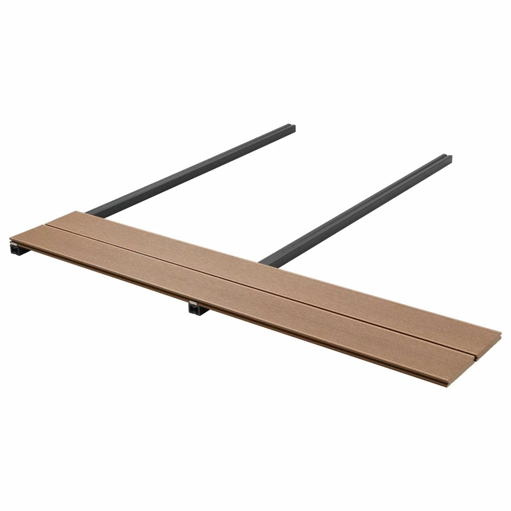 Pavimento da Deck 4 pcs Teak riciclato WPC 42046654
