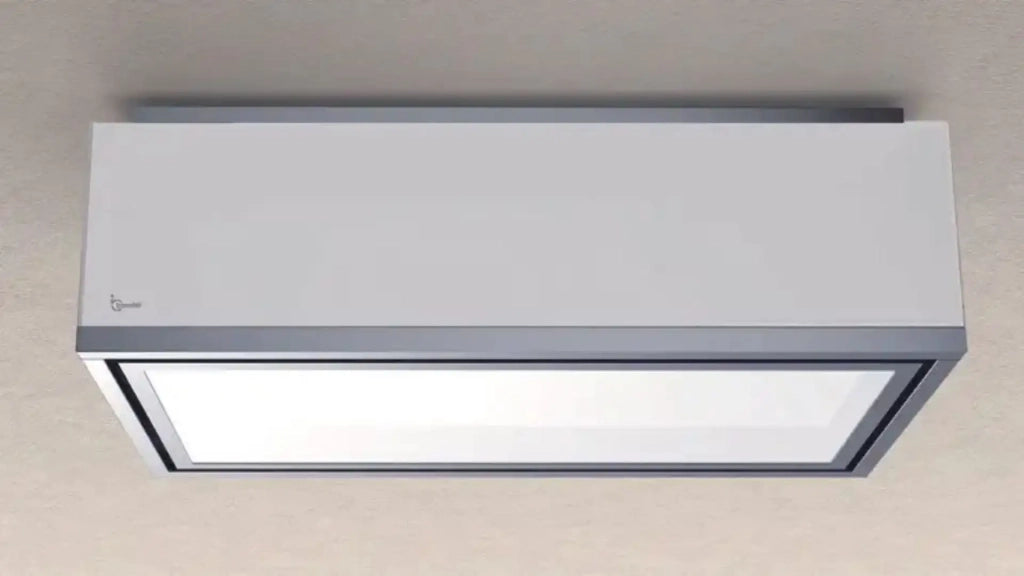 Cappa a soffitto XENIA cm 90X61- Bianca, Inox - 800 m3/h