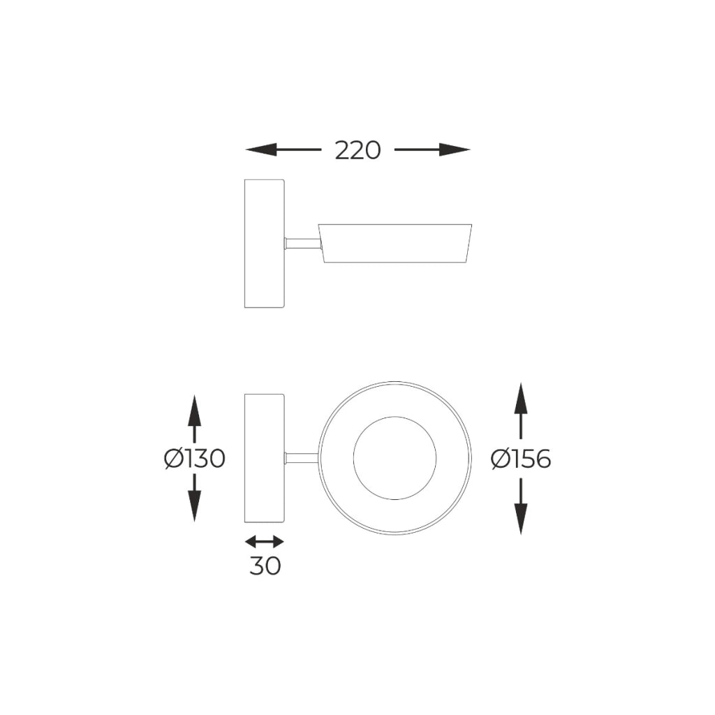 Applique LED moderna LARA nero oro francese 12W ZumaLine