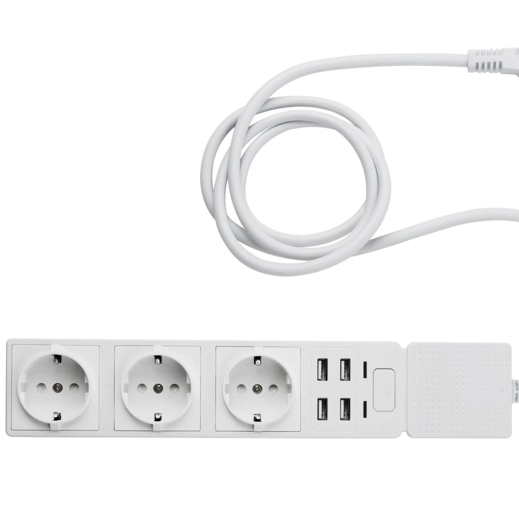 EDiMAX SP-1123WT Ciabatta Elettrica WiFi 3 Prese AC 4 Porte USB 1,5 m colore Bianco