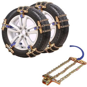 Cateni Antigrippaggio - Trattamento di Emergenza - Cateni di Sicurezza - Universali - In Acciaio Resistenti - Adatti per Pneumatici da 165 a 225 mm - Pneumatici Invernali