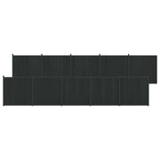 Pannello di Recinzione 10 pcs WPC e Alluminio Nero