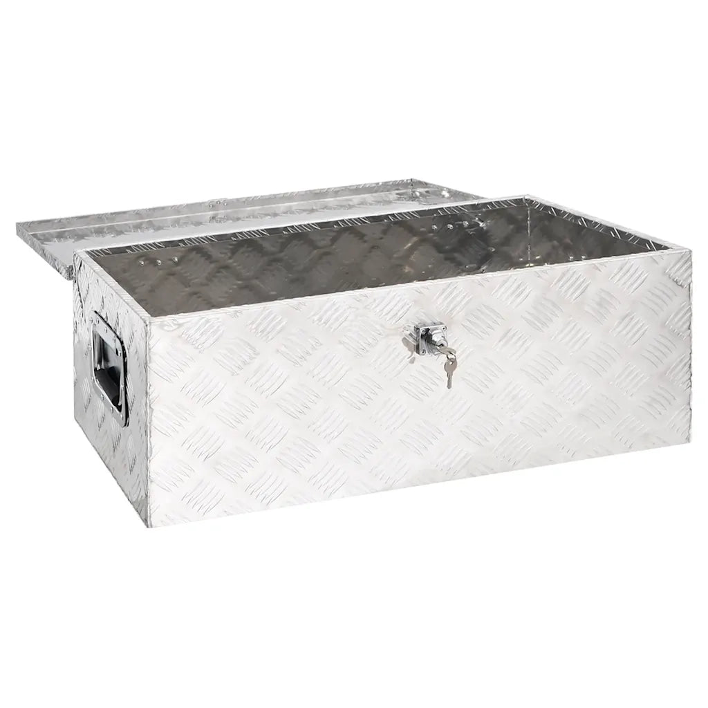 Contenitore Portaoggetti Argento 90x47x33,5 cm in Alluminio cod mxl 9190