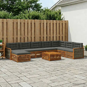 Set di divani da esterno con cuscino 9 pcs Naturale e Antracite 3383740