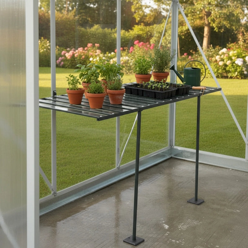 Table simple murale 120x52.2x79 gris laquÃ©