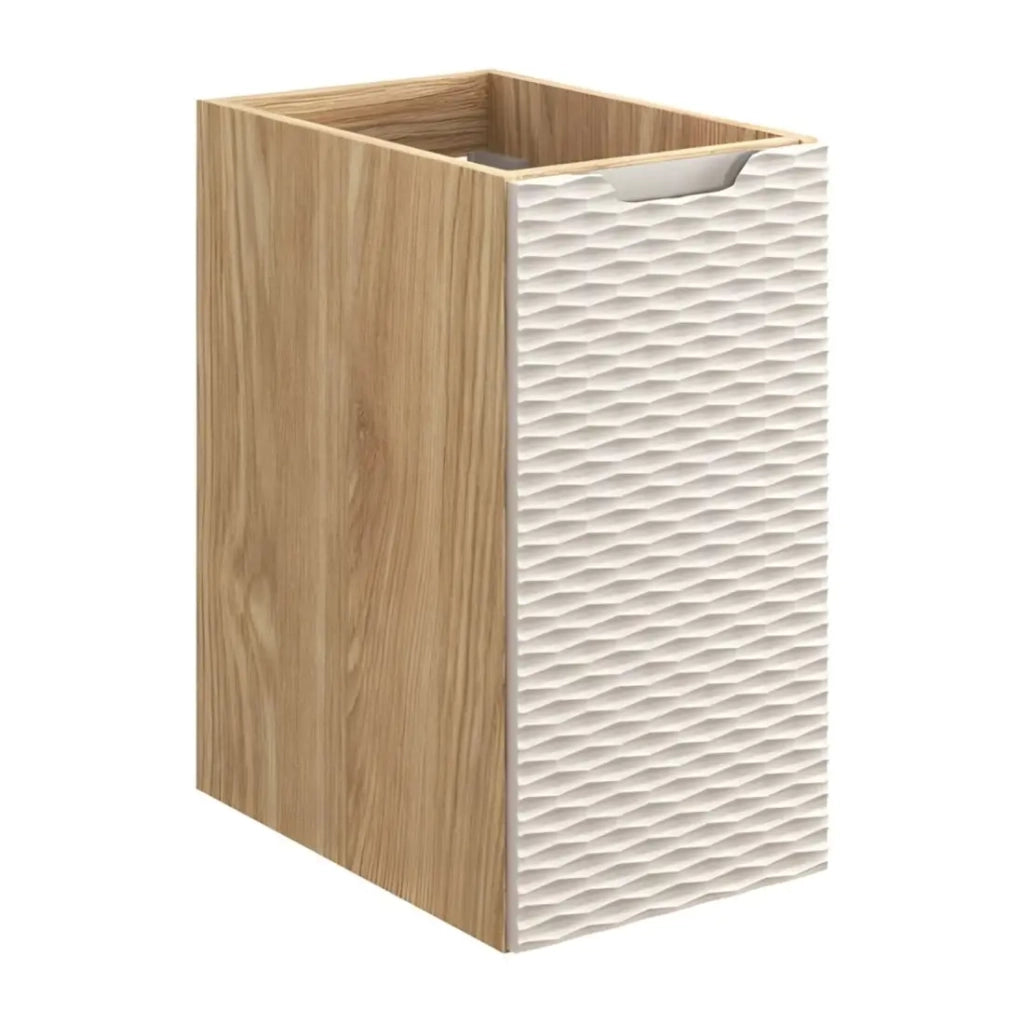 Mobiletto da bagno YOKA – Beige e rovere chiaro – 1 porta