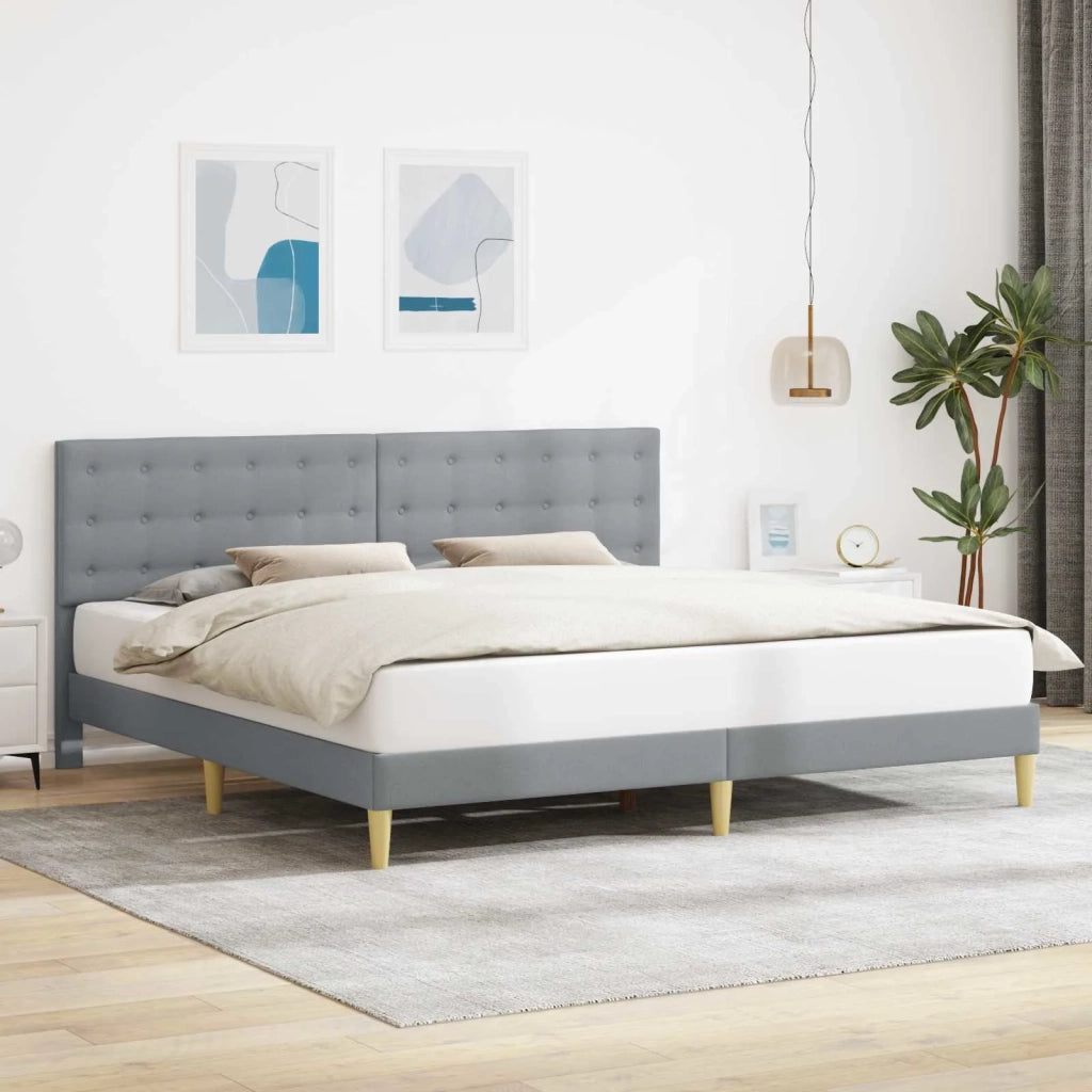 Struttura del letto-Giroletto Grigio Chiaro 180 x 200 cm Tessuto 796884