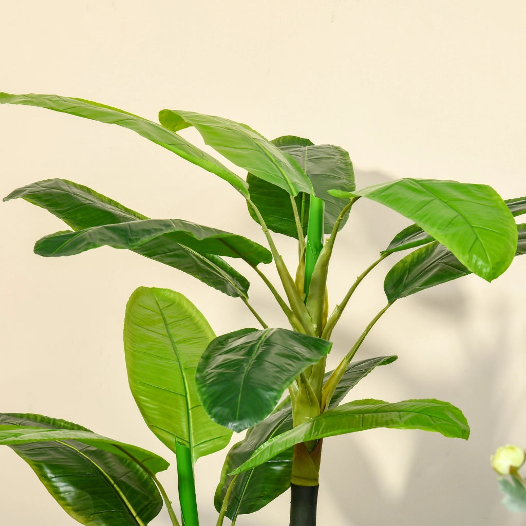 Pianta artificiale banano 150 cm ¨C Xylo ¨C con vaso in plastica per interni