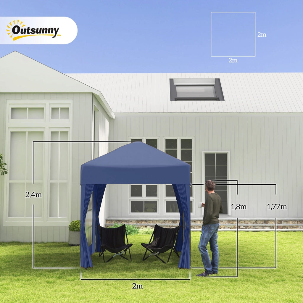 Gazebo pieghevole ¨C Minimal ¨C Blu 2x2m
