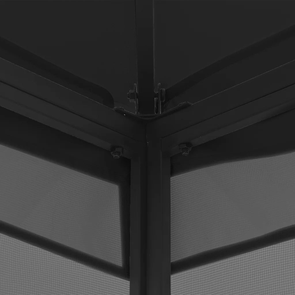 Gazebo con Rete 300x300x265 cm Antracite 48597
