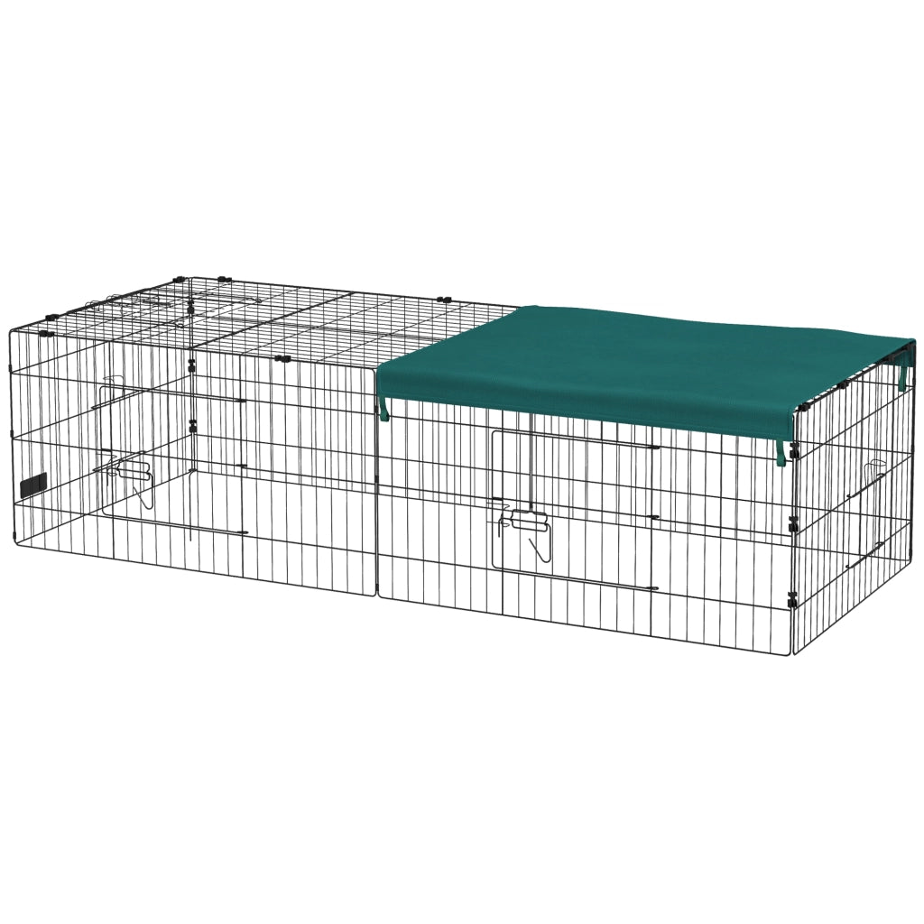 Gabbia per Conigli ¨C Minimal ¨C Verde Acciaio 185x75x50cm