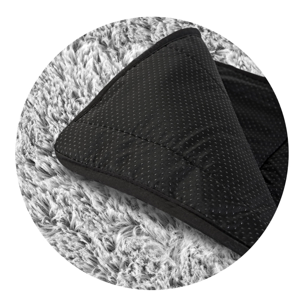 AIO FACTORY 80x120 cm TAPPETO PELOSO ANTISCIVOLO Tappeto morbido grigio chiaro