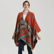 Sciarpa grande, semplice ma sofisticata, in stile etnico delle praterie, mantella, sciarpa in cashmere