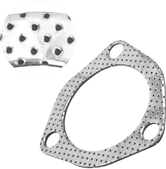 Sistema di scarico universale - 2,5 pollici - PVC - Foro di montaggio diametro 12 mm - Spessore 2 mm - Adatto per la maggior parte dei veicoli