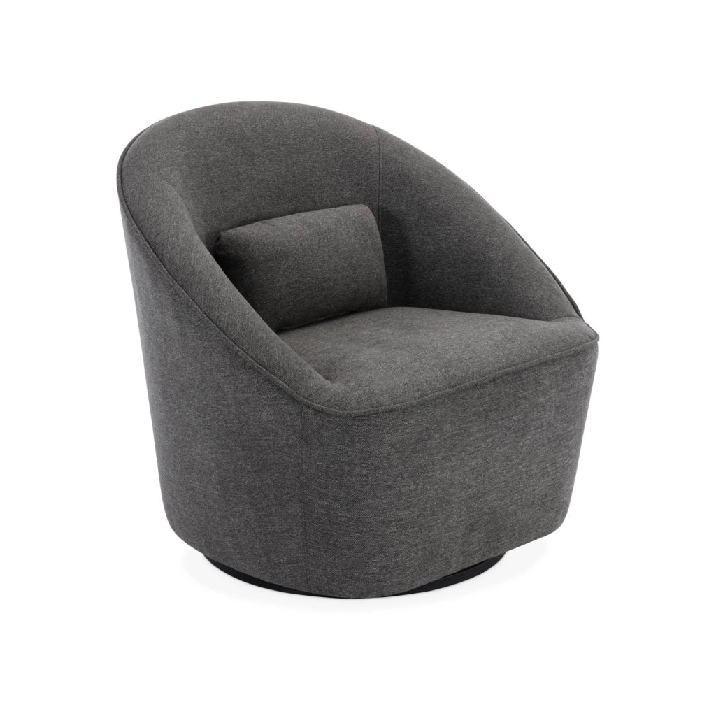 Poltrona girevole 360° con cuscino, grigio scuro