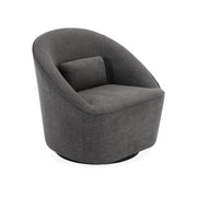 Poltrona girevole 360° con cuscino, grigio scuro
