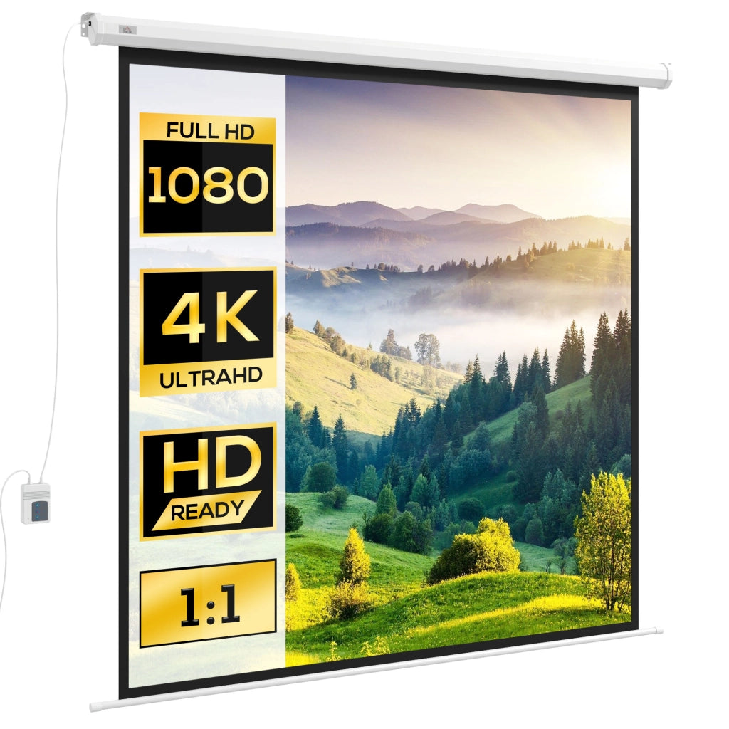 Telo da proiezione 96 pollici 4K HD ¨C Zephmum ¨C Bianco 195x182x8 cm
