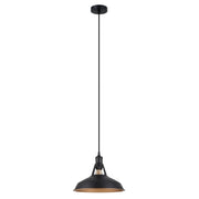 Lampada a sospensione Italux Freya nera metallo Ø31 E27