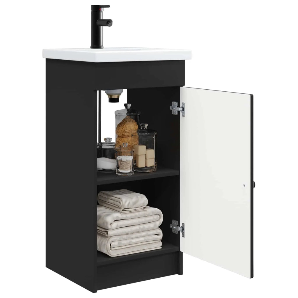 Mobile da bagno con lavabo Nero 42 x 40 x 84,5 cm 889995