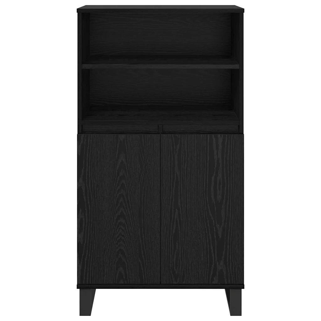Credenza-Buffet-Armadio da cucina Nero 60 x 36 x 110 cm Legno multistrato 745694