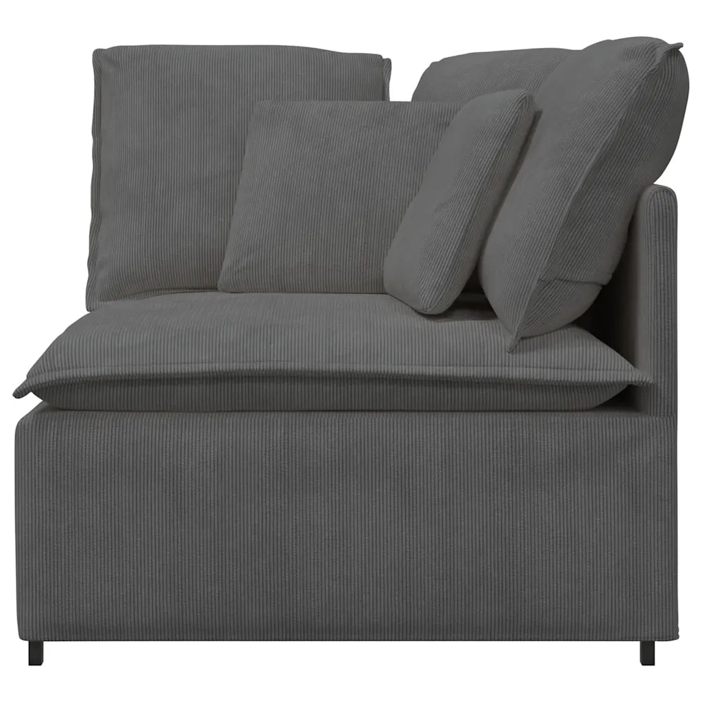 Modulo Angolare Divano Modulare con Cuscini Grigio Scuro 100 cm CFW5094146