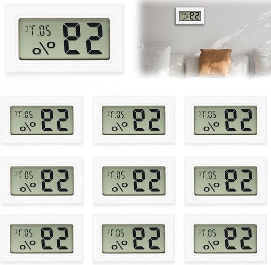 Termometro e igrometro digitale mini 2 in 1 LCD - per uso interno - per la casa o ufficio - per auto.