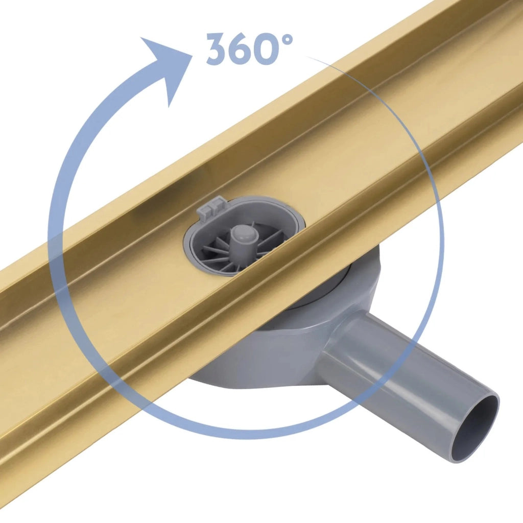 Scarico Lineare Rea Neox Pro Brush Gold 80