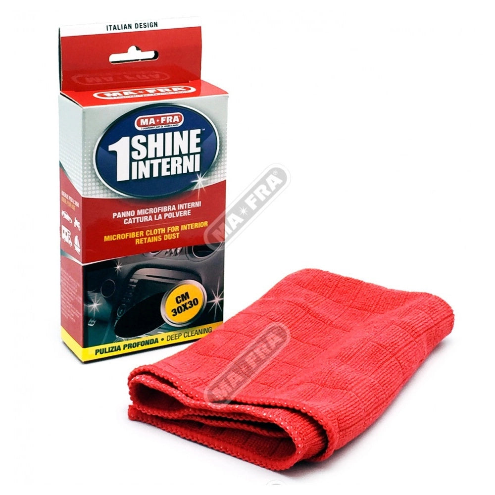 Ma-Fra PANNO 1SHINE INTERNI 30X30CM ROSSO IN MICROFIBRA