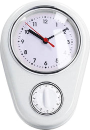 Cronometro da cucina da parete 23 cm, timer multifunzionale - bianco