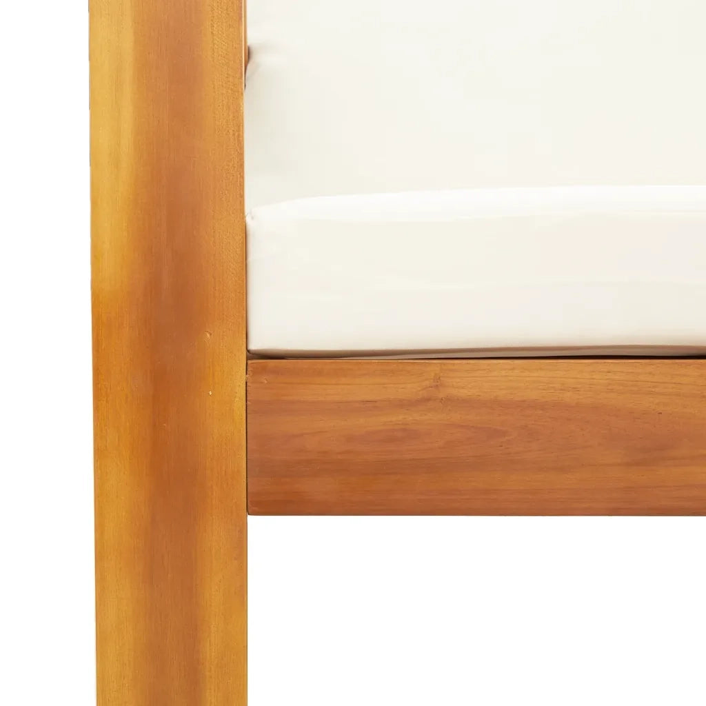 Set Divano da Giardino 3pz | Set Salotto da Giardino con Cuscini Legno Massello di Acacia