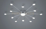 BODRUM PLAFONIERA LED CROMATA 12 LUCI + 1 CON TELCOMANDO CALDA-FREDDA D. 100 2,2W 12x 250lm 3000 - 6500K DIMMERABILE