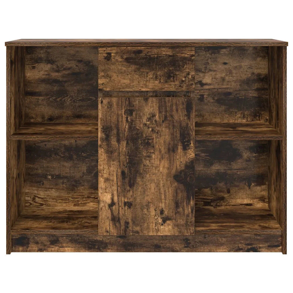 Credenza con Cassetto-Buffet-Armadio da cucina Rovere Fumo 101x35x76 cm in Truciolato