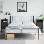 Comodini 2 pz Neri 36x39x78 cm in Acciaio 846567
