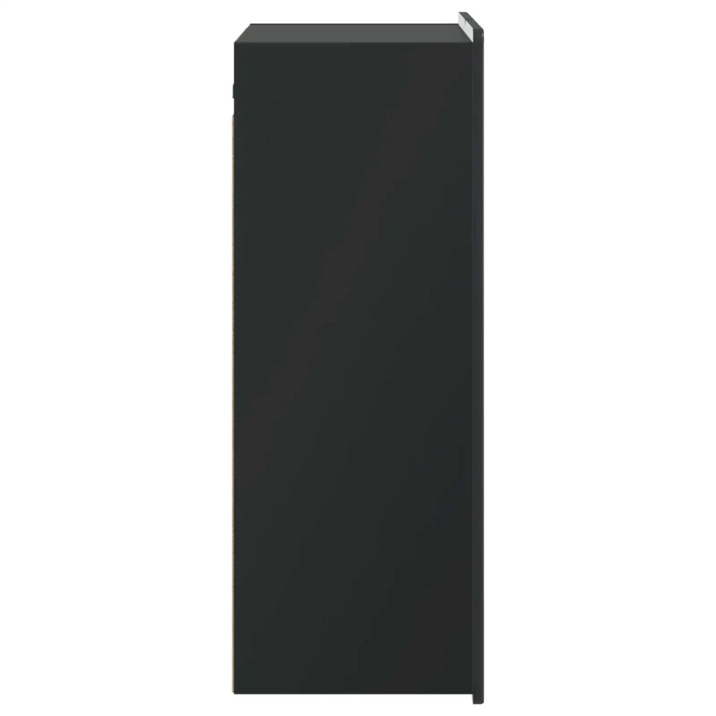 Armadietto a Muro | Mobiletto a muro Nero 66 x 34,5 x 92 cm Legno ingegnerizzato