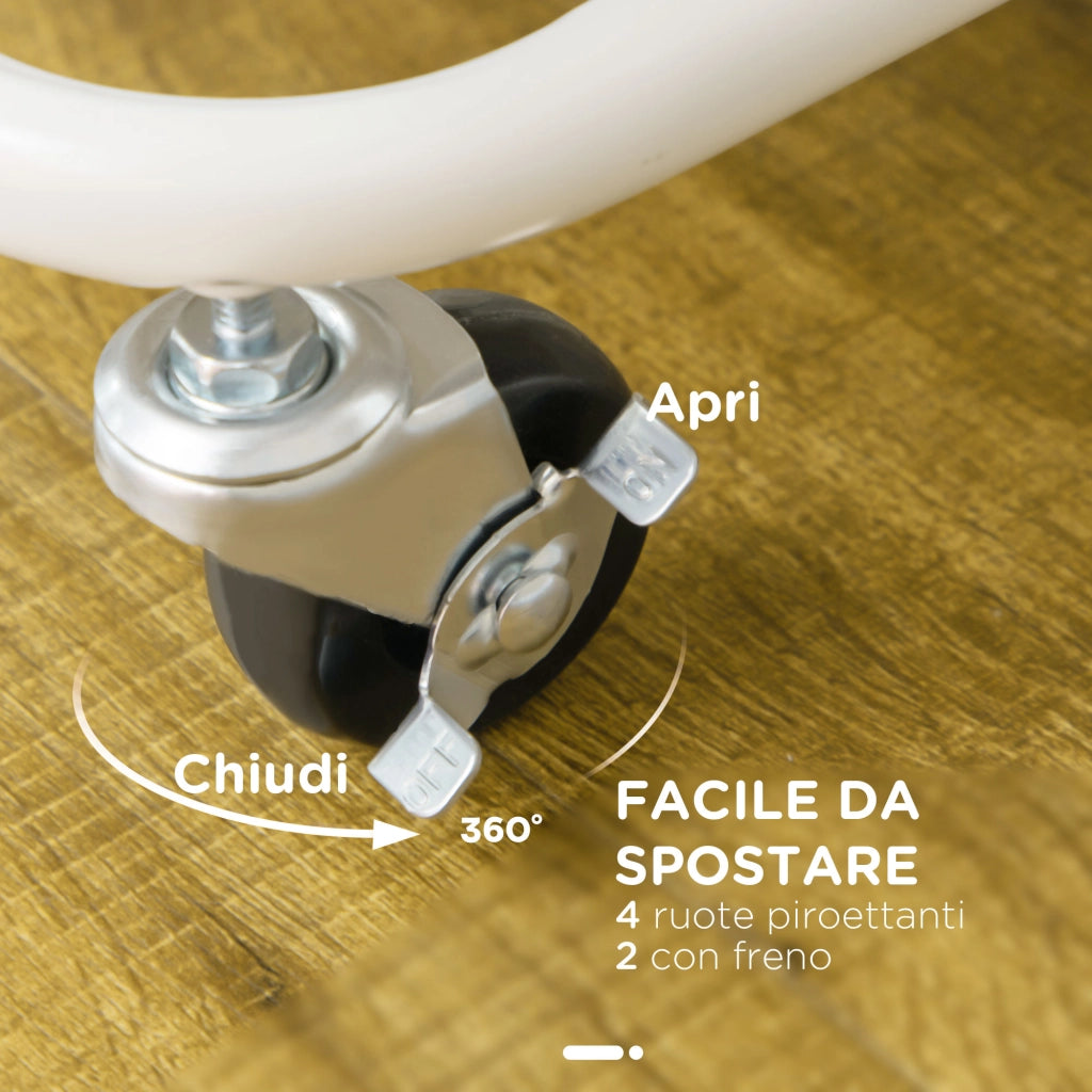 Carrello Cucina Multiuso a 3 Livelli con Cestini ¨C Minimal ¨C Bianco